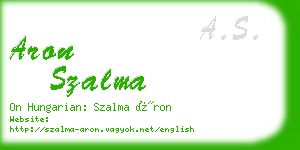 aron szalma business card